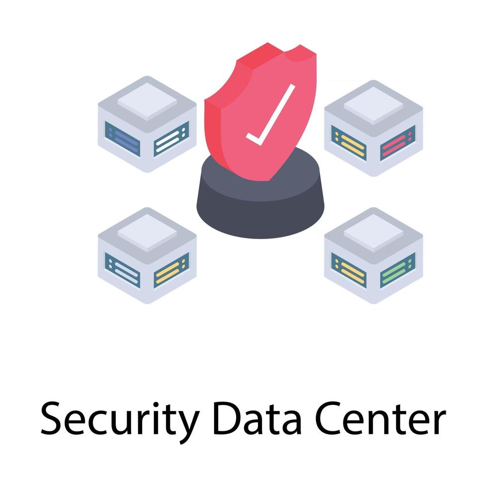 centre de données sécurisé vecteur