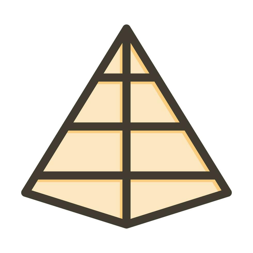 pyramide vecteur épais ligne rempli couleurs icône pour personnel et commercial utiliser.