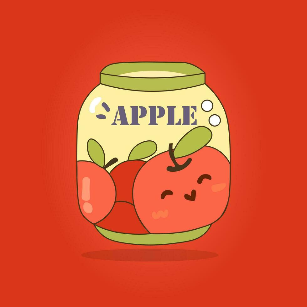 vibrant Pomme fruit boisson vecteur illustration