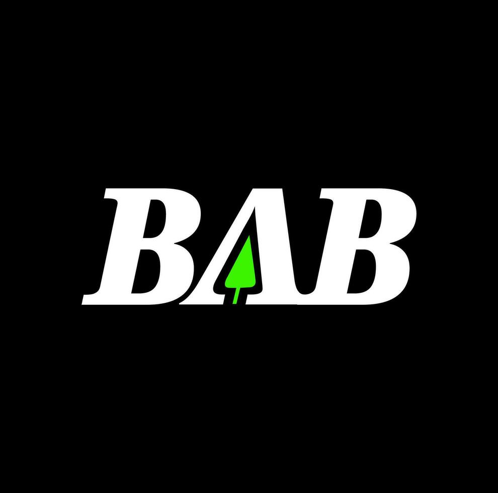 bab marque Nom initiale lettre icône. vecteur