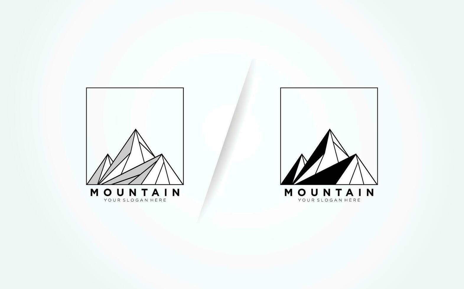 deux logos pour Montagne collection vecteur