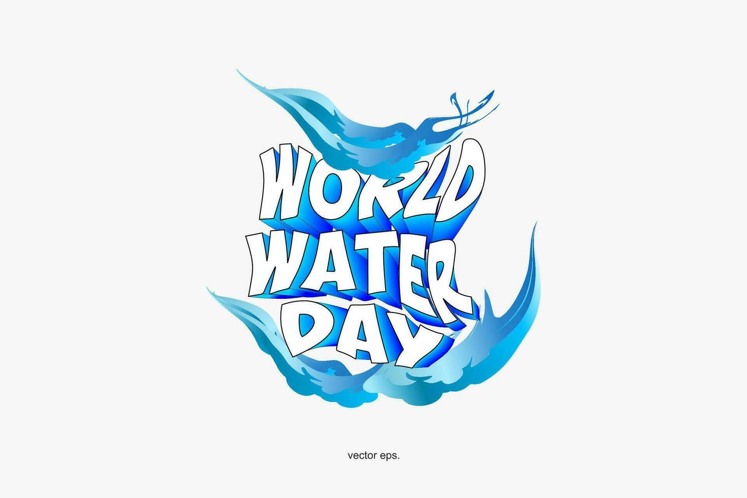 monde l'eau journée logo vecteur