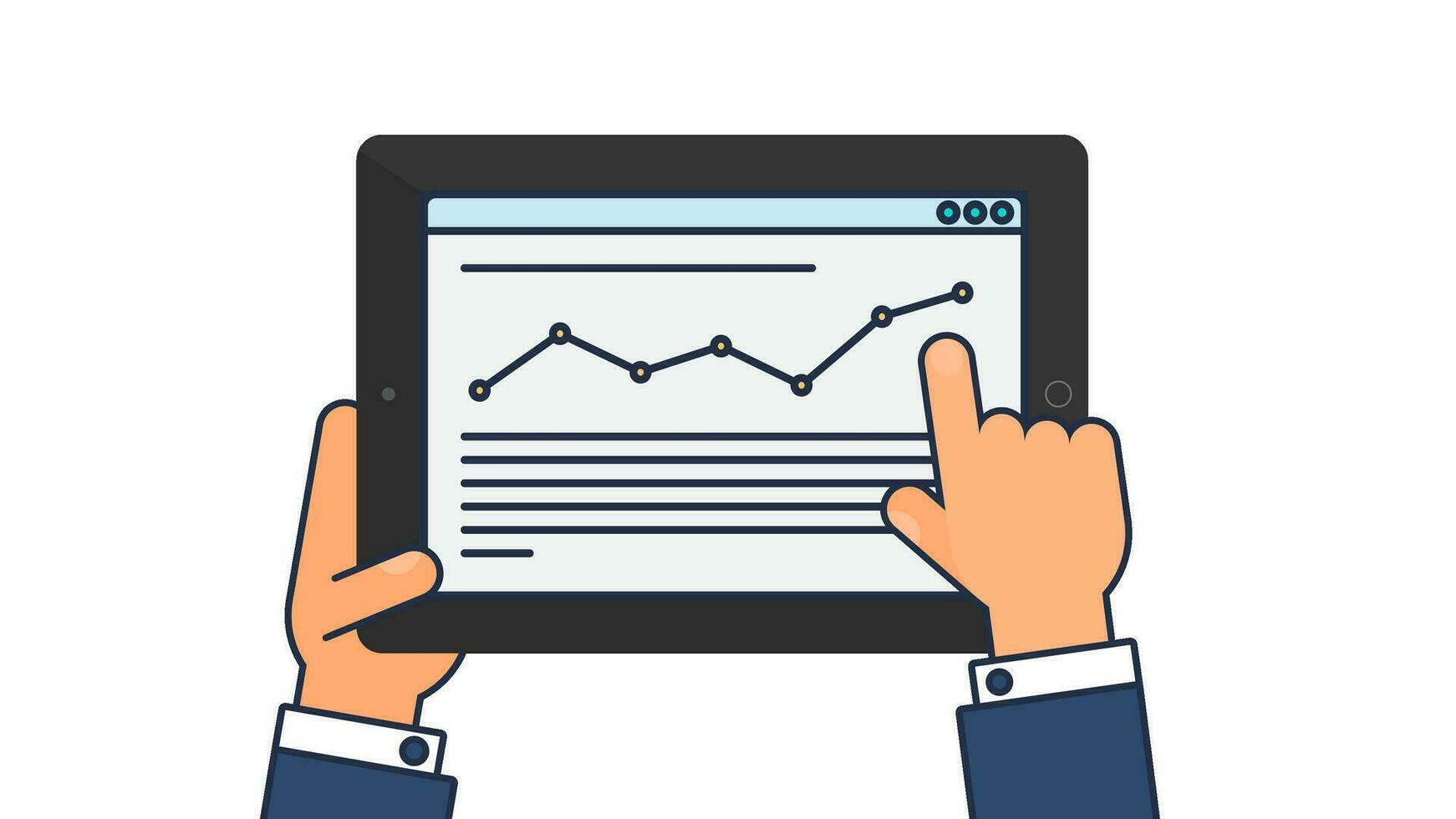 client la toile page entrer une analyse Les données vecteur