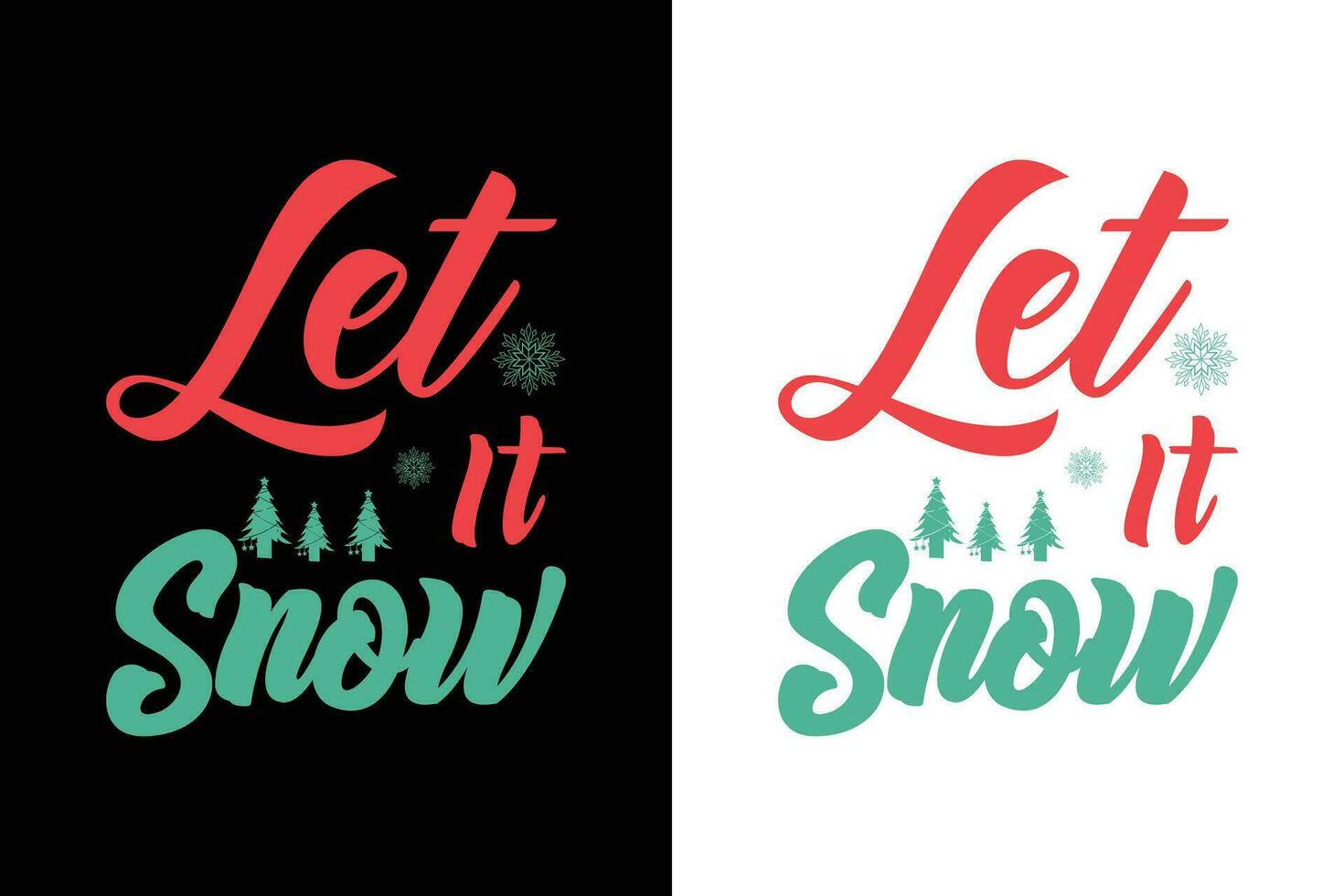 laisser il neige Noël typographie vecteur T-shirt conception modèle.