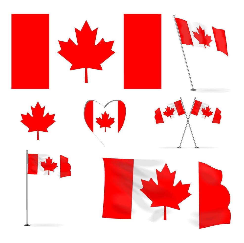 image vectorielle du drapeau national du canada vecteur