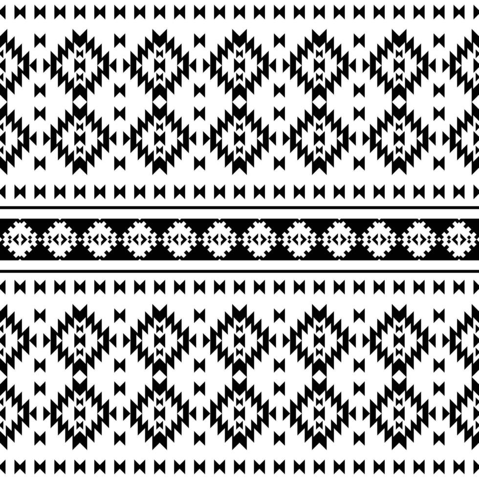 tribal sans couture vecteur texture. ethnique style géométrique abstrait modèle. conception pour textile et broderie. noir et blanc couleur.