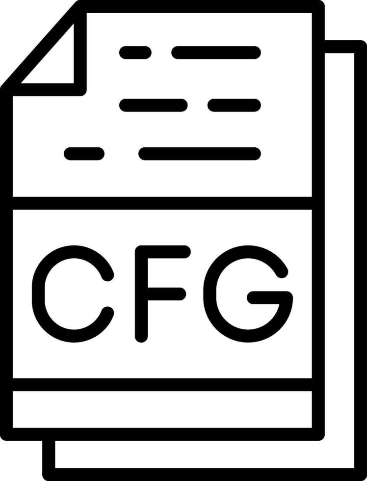 cfg fichier format vecteur icône conception