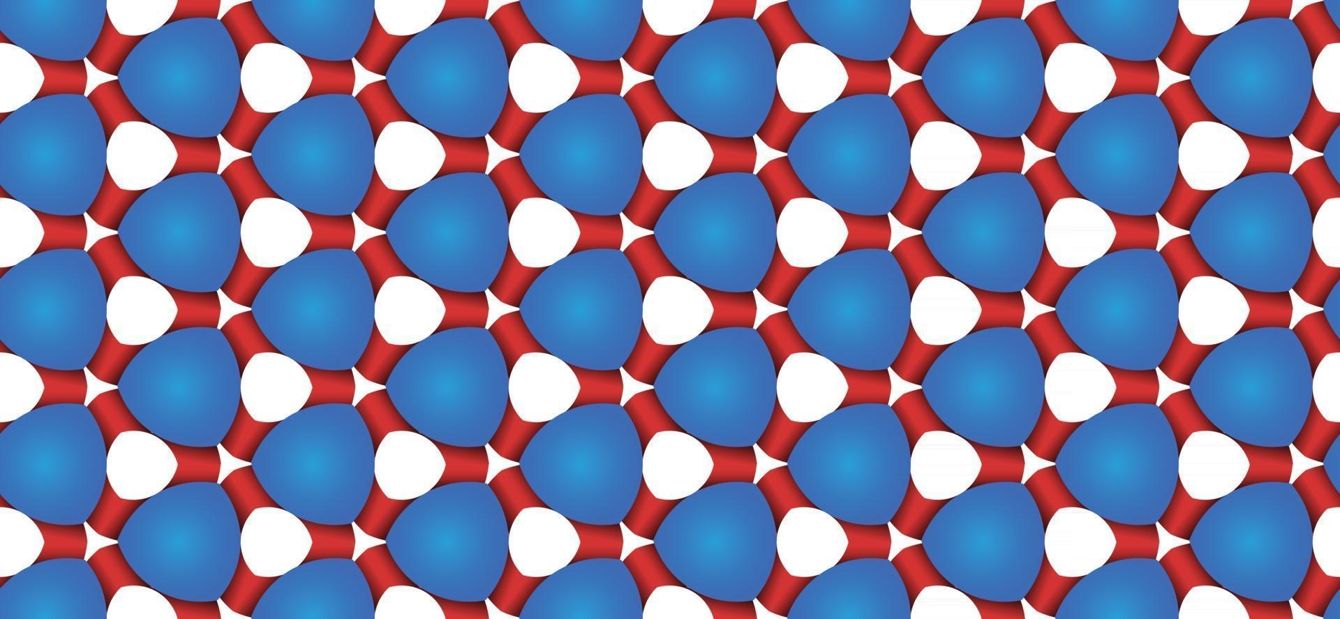 motif géométrique sans soudure fond dégradé bleu et rouge illustration vectorielle vecteur