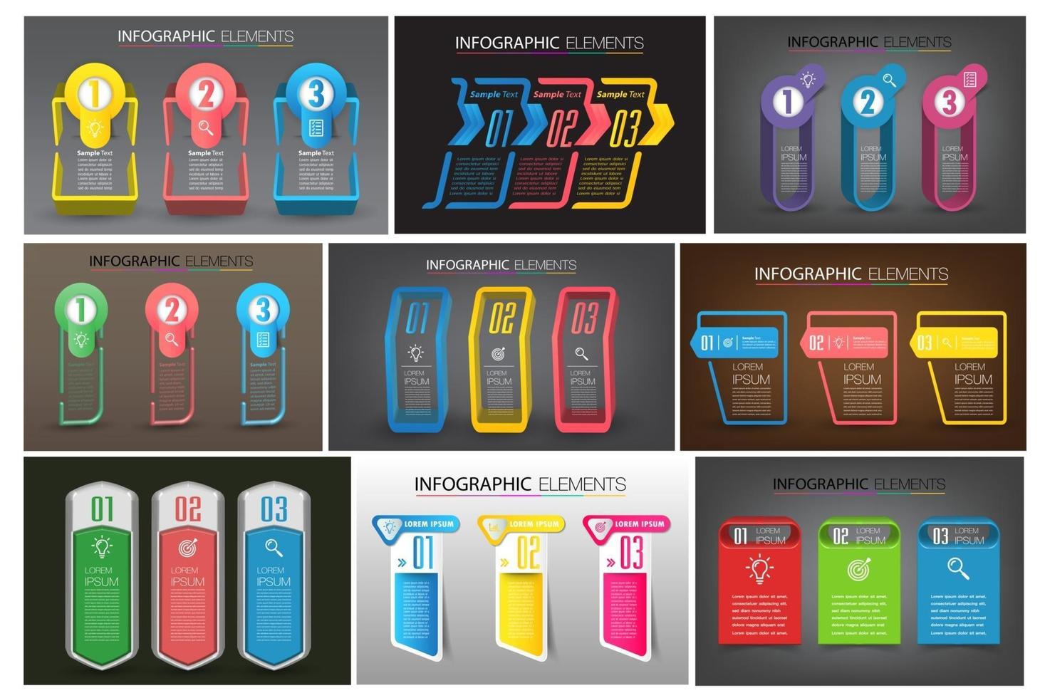 modèle de zone de texte moderne, infographie de bannière vecteur