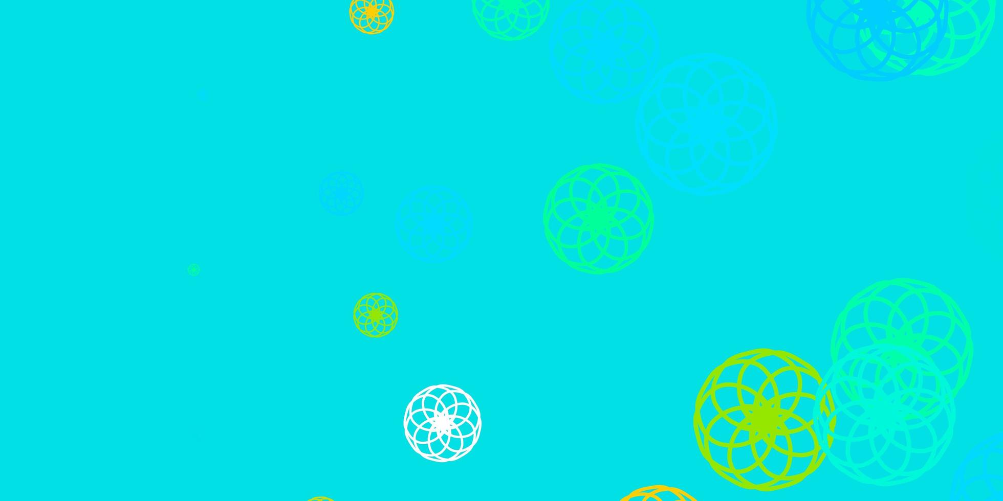 modèle vectoriel bleu clair, jaune avec des sphères.