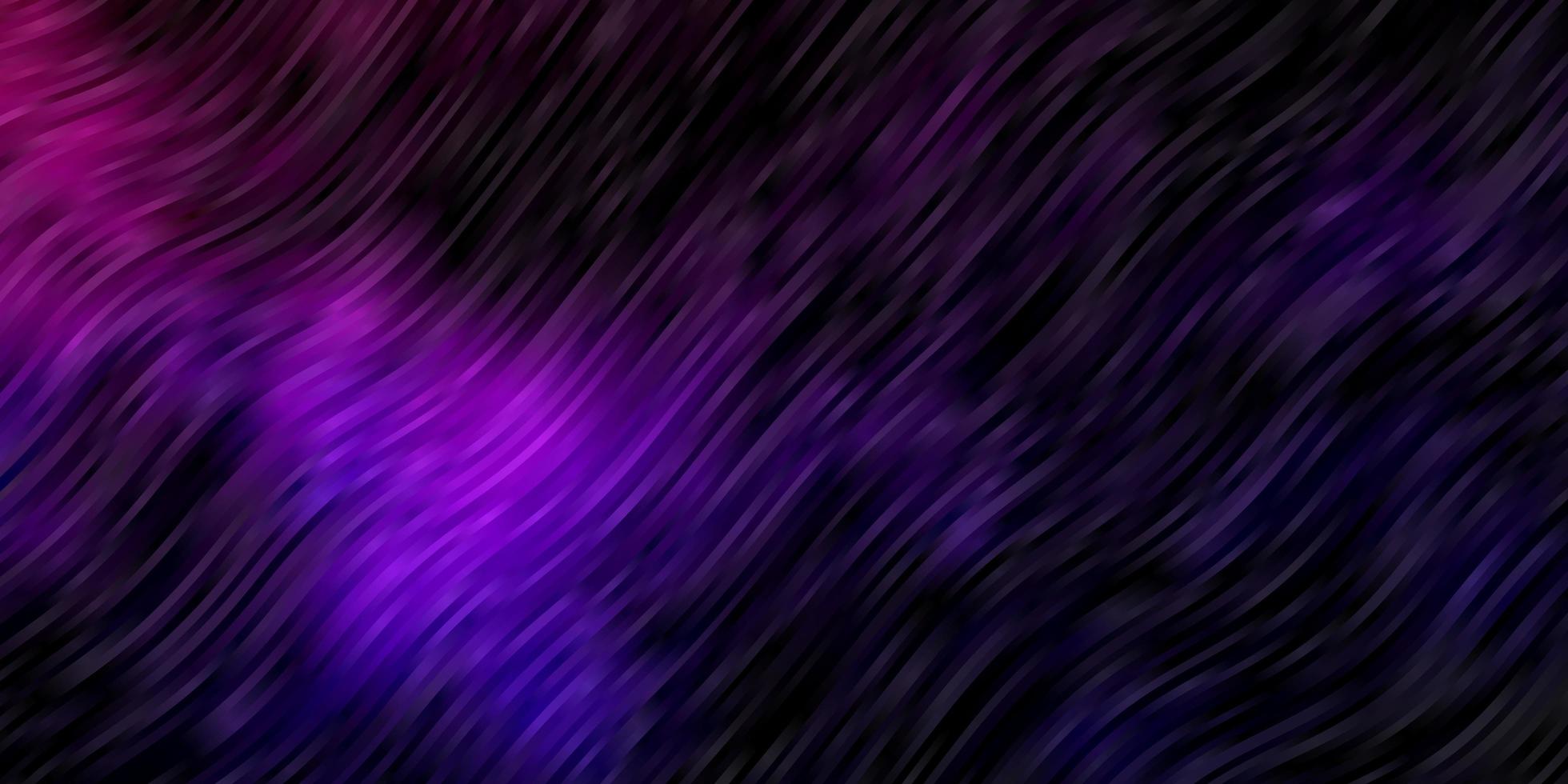 modèle vectoriel violet foncé, rose avec des lignes courbes.