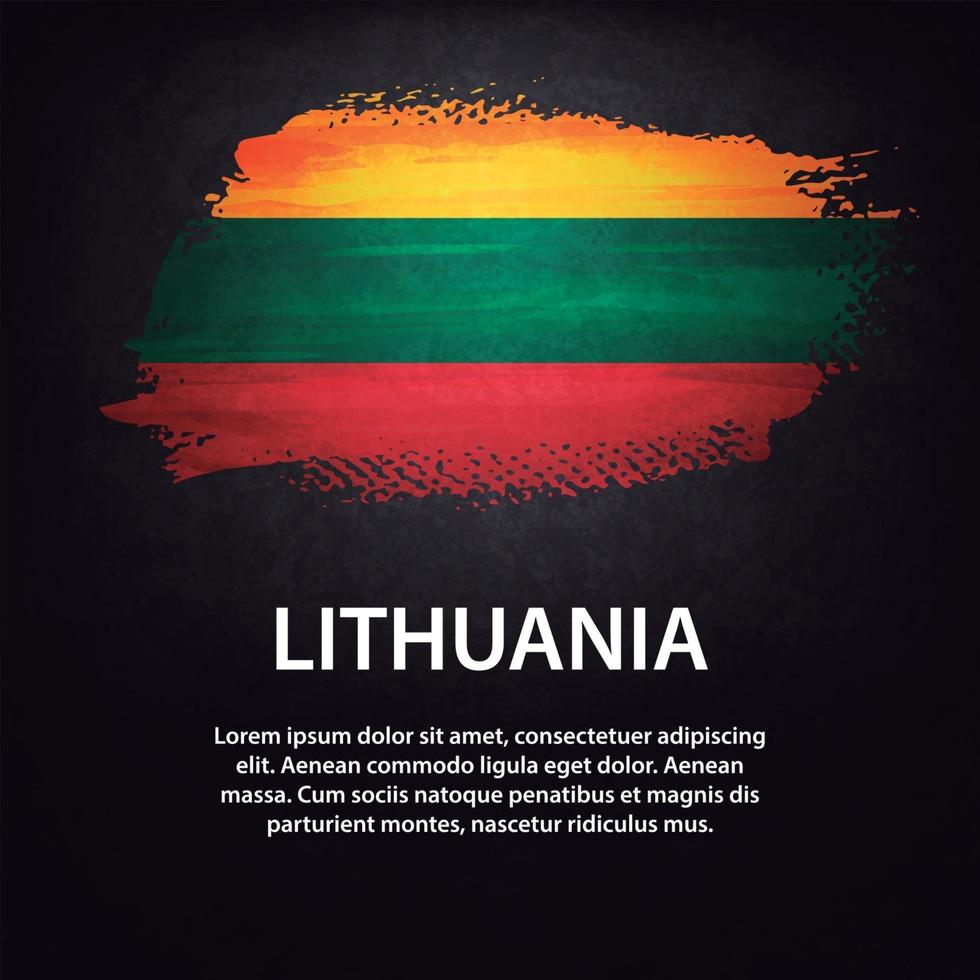 brosse drapeau lituanie vecteur