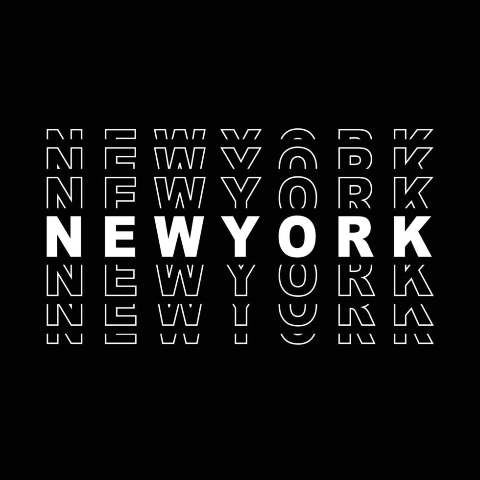 conception de typographie streetwear de vêtements urbains de la ville de new york vecteur