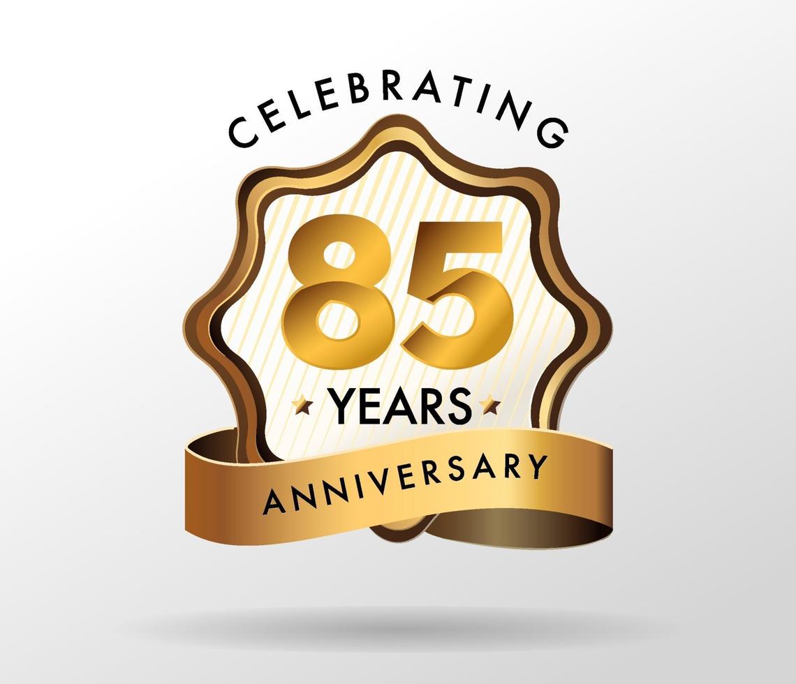 Logotype de célébration d'anniversaire de 85 ans. ensemble de logos d'anniversaires vecteur