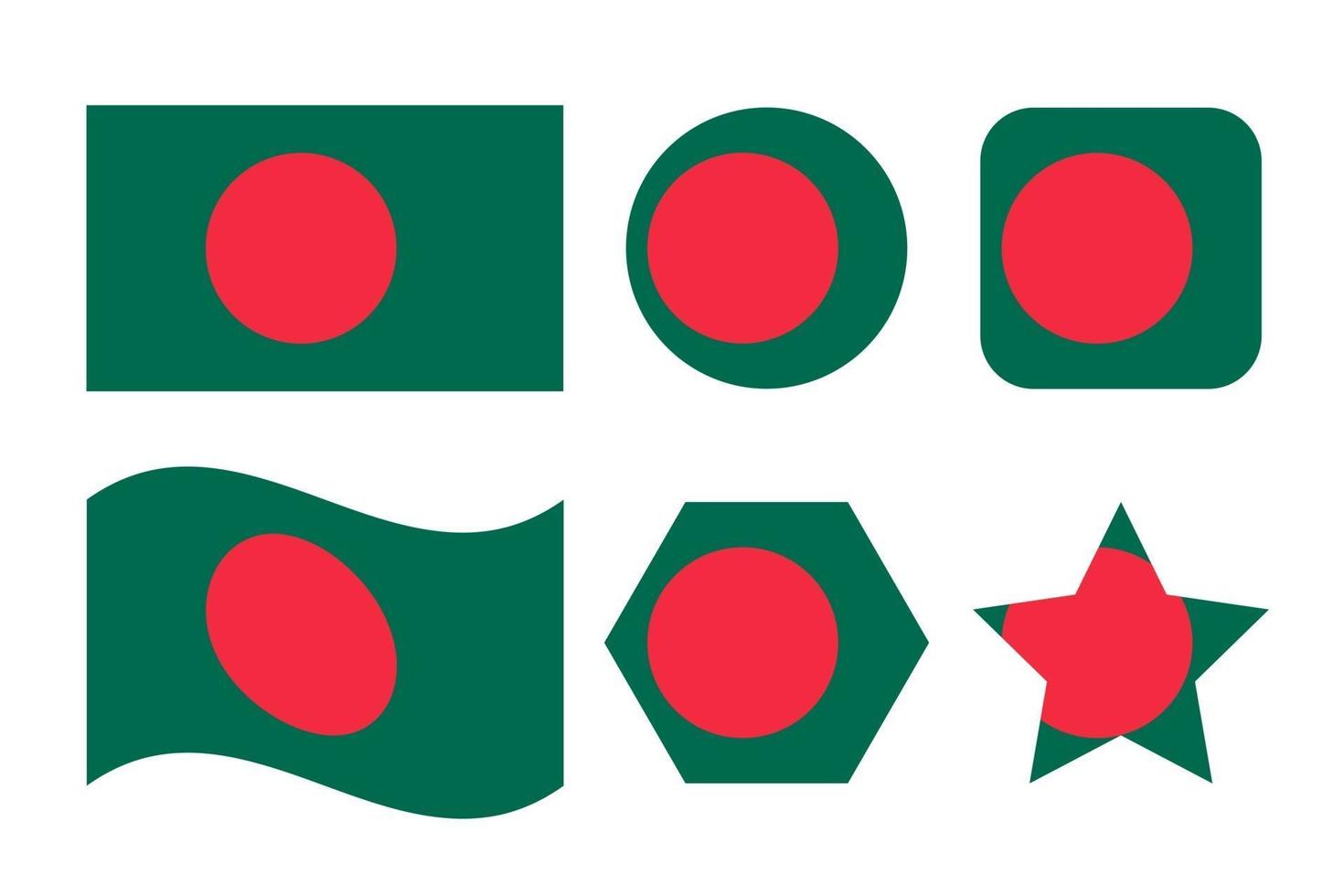 drapeau du bangladesh illustration simple pour le jour de l'indépendance ou l'élection vecteur