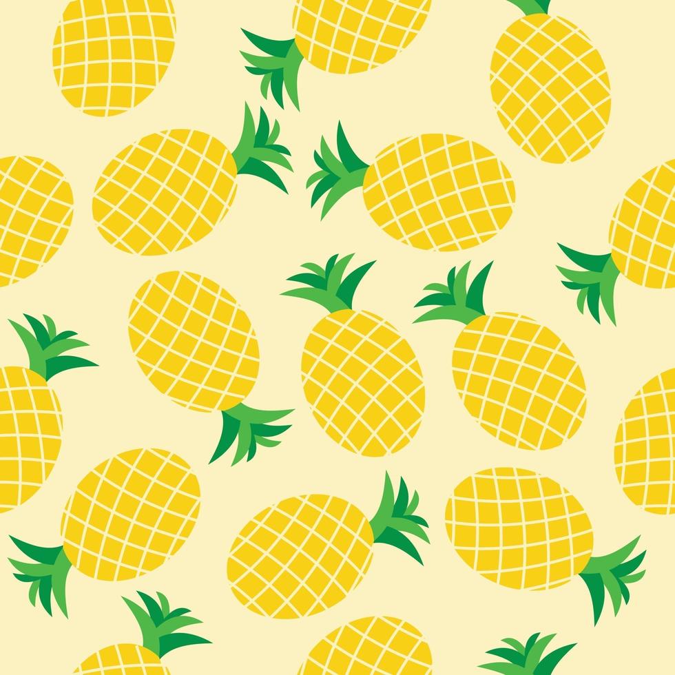 motif de fond transparent ananas vecteur