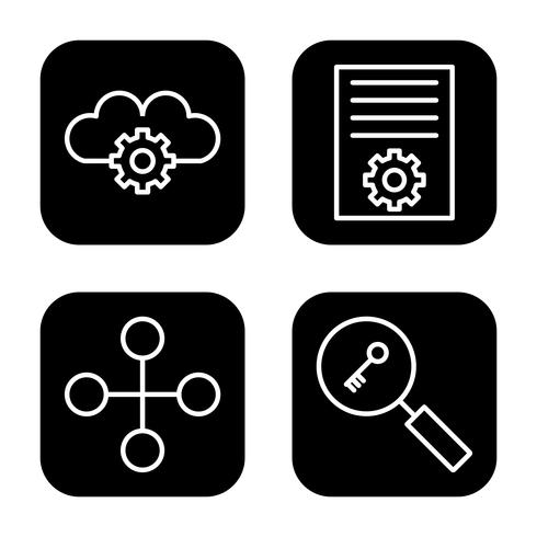 Ensemble d&#39;icônes d&#39;optimisation de moteur de recherche vecteur référencement