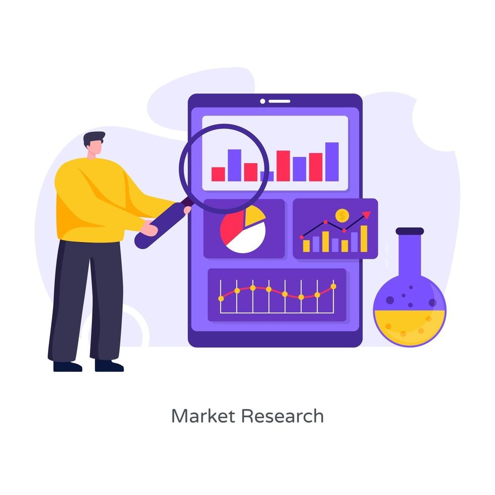 analyse d'études de marché vecteur