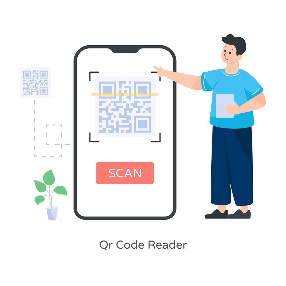 lecteur de code qr vecteur