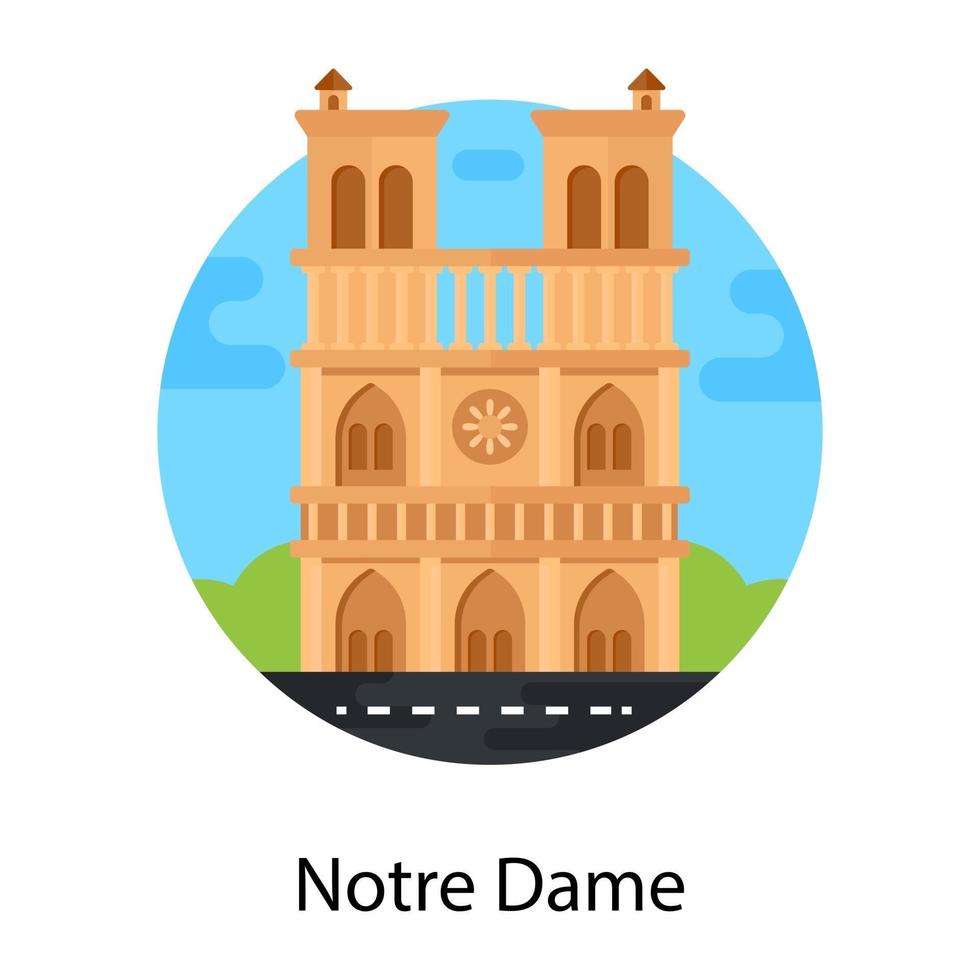 notre dame paris vecteur