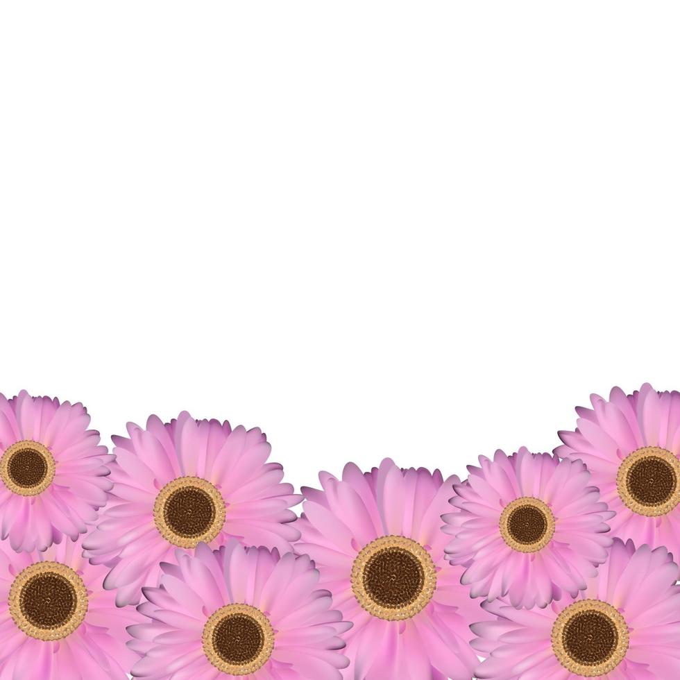 illustration vectorielle de gerbera fleur fond naturel vecteur