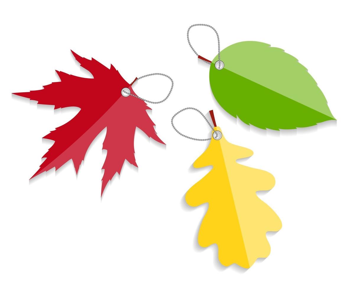 feuilles d'automne étiquettes vector illustration