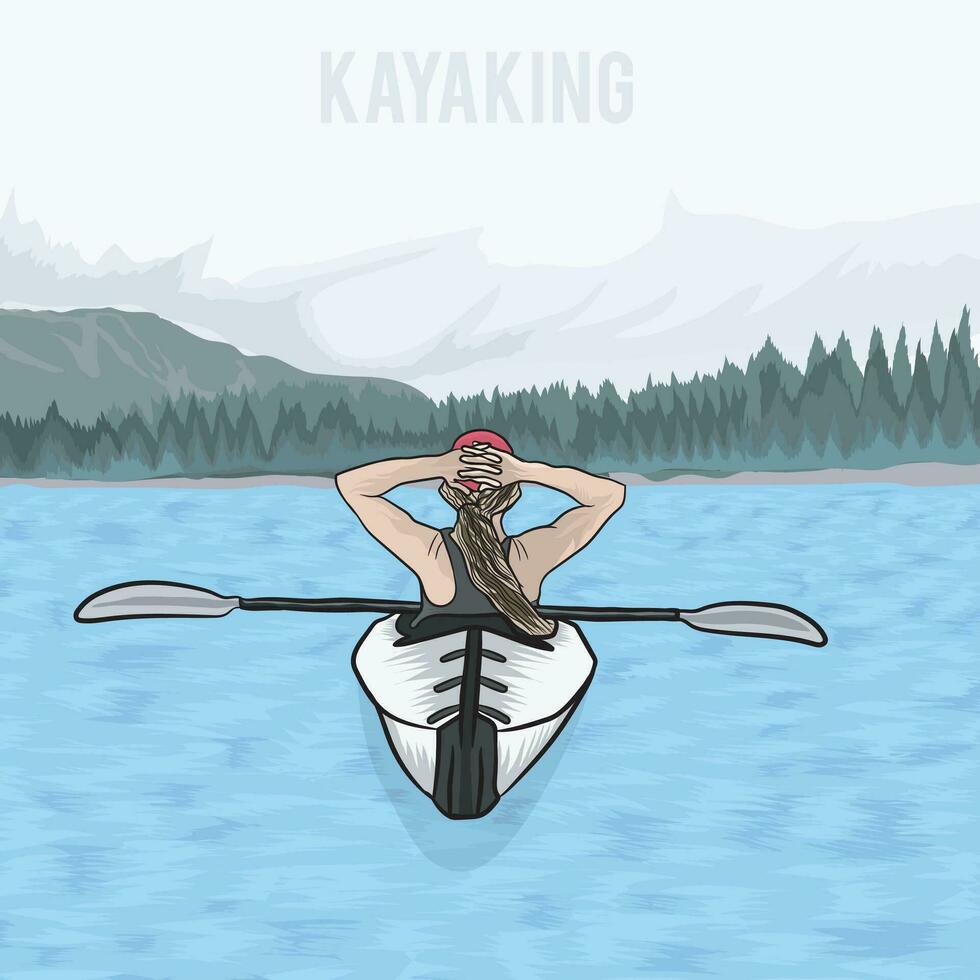 kayak vecteur des illustrations art