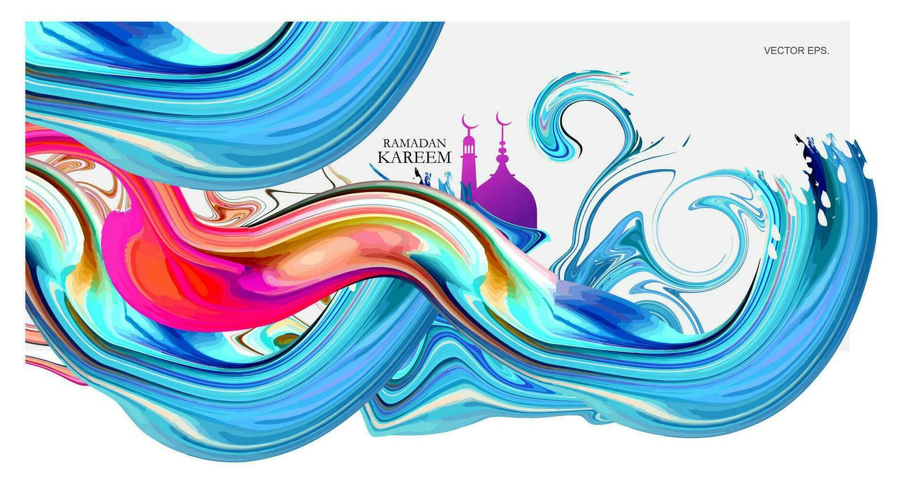 coloré abstrait Contexte avec une mosquée vecteur