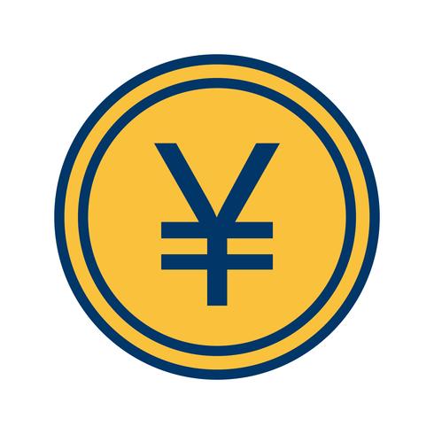icône de vecteur de yen
