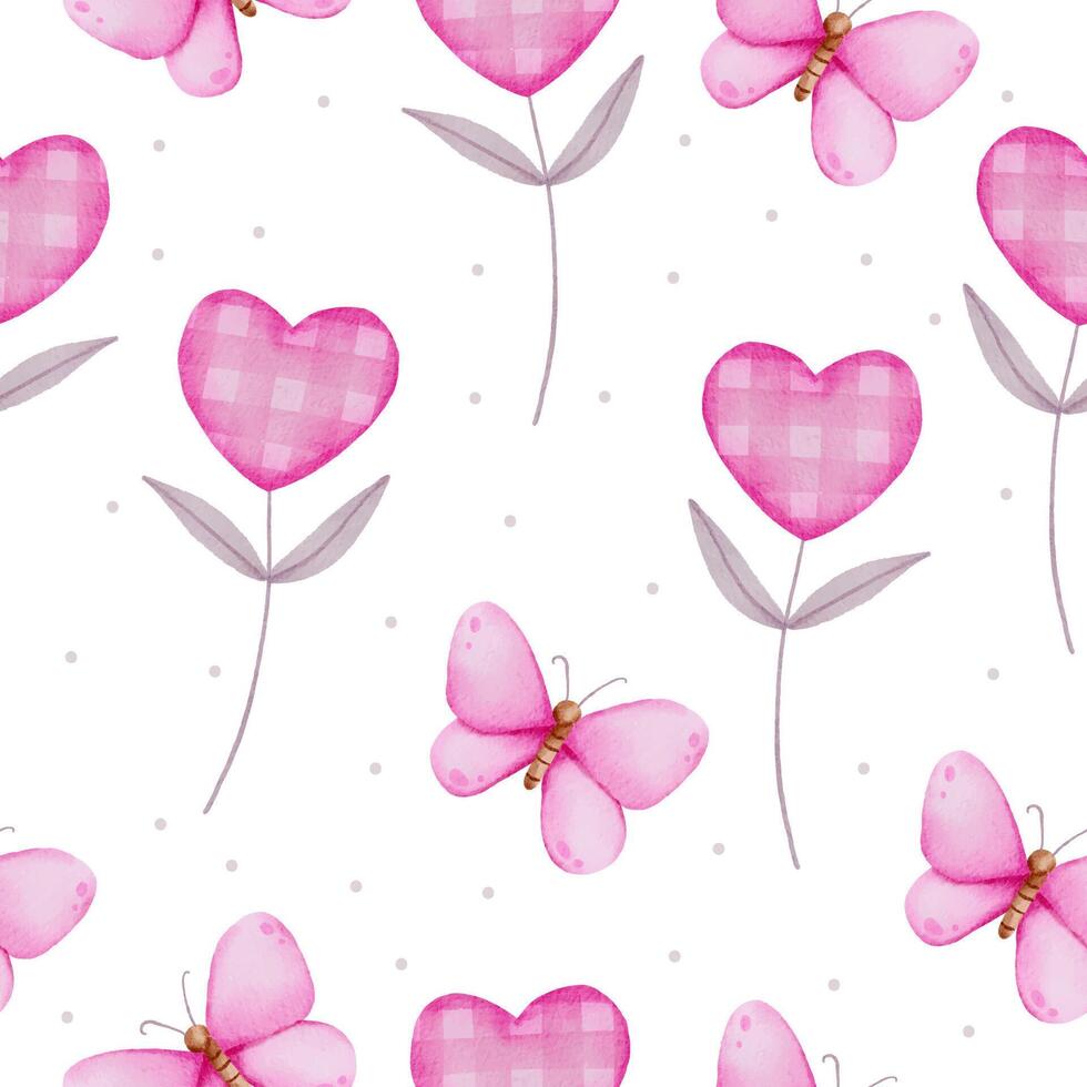 ensemble de grands éléments isolés de concept de valentine aquarelle beaux coeurs romantiques rouge-rose pour la décoration, illustration vectorielle. vecteur