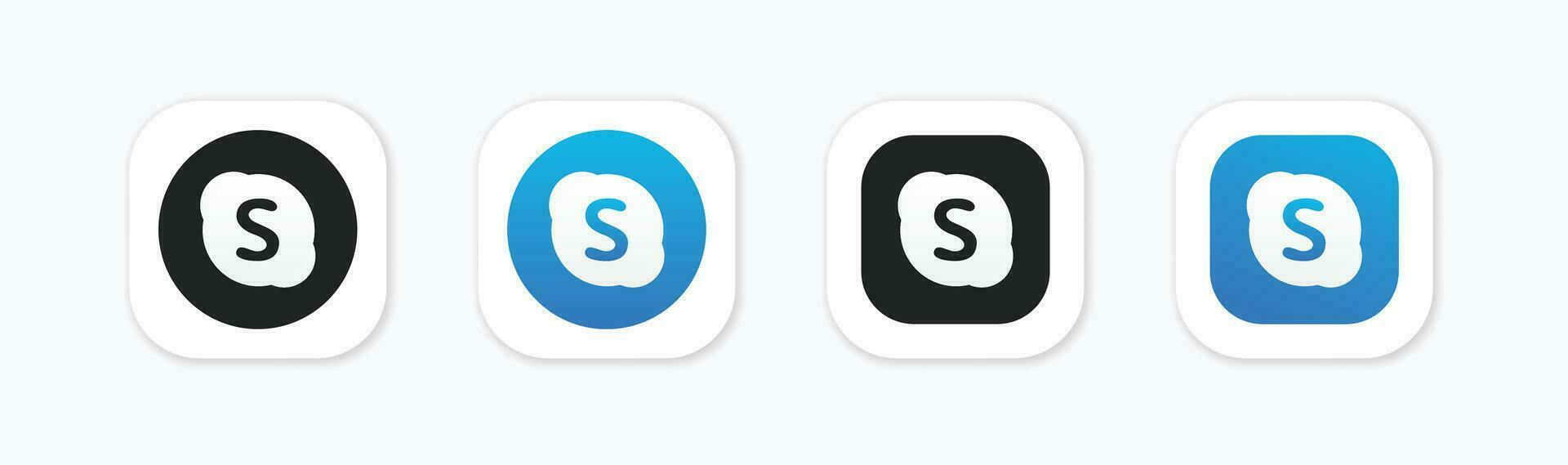 skype social médias icône. skype icône. skype social médias logo. vecteur