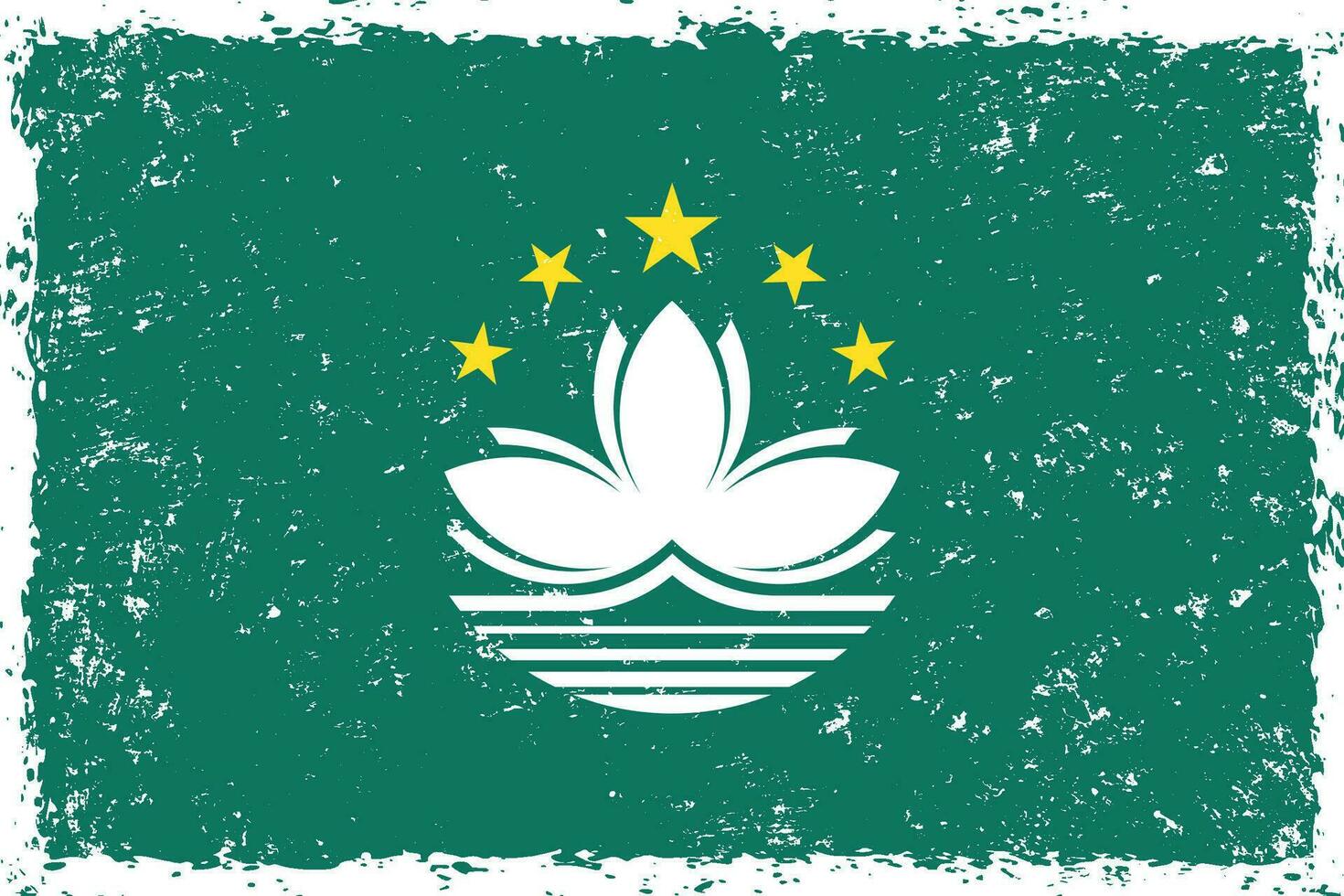 macao drapeau grunge affligé style vecteur