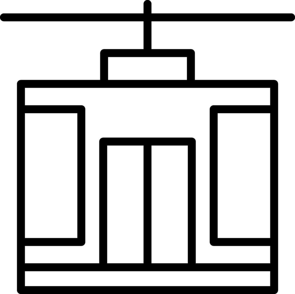 conception d'icône de vecteur de téléphérique