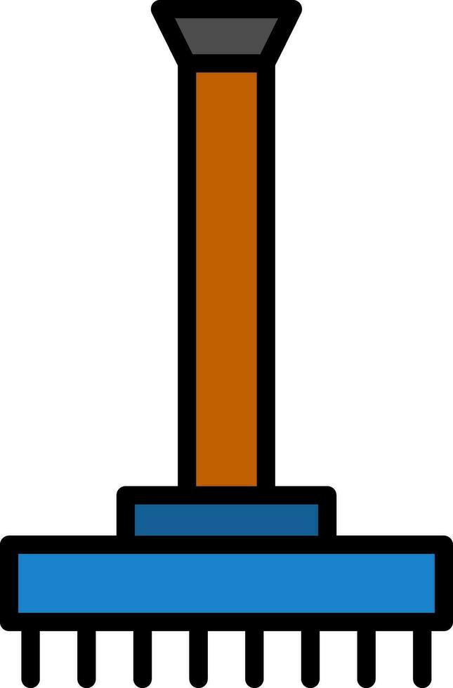 conception d'icône de vecteur de râteau