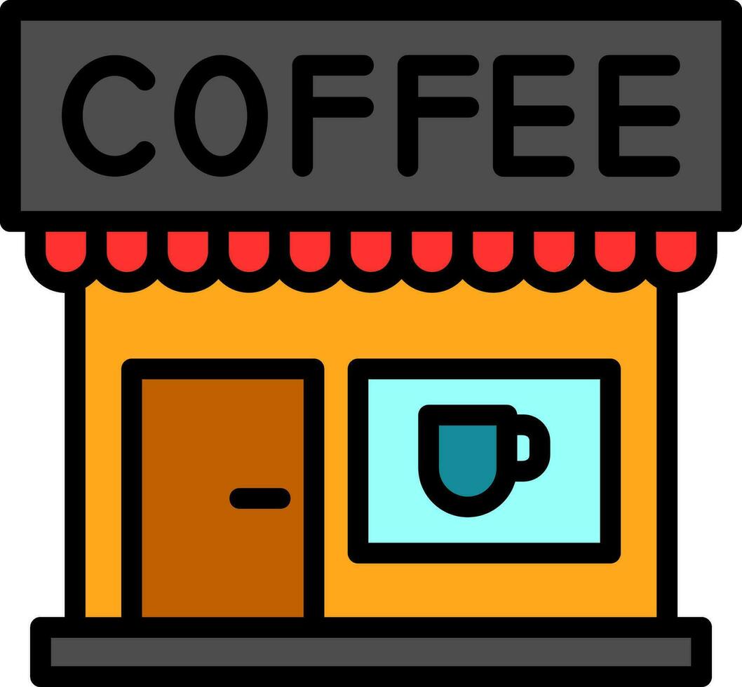conception d'icône de vecteur de café-restaurant