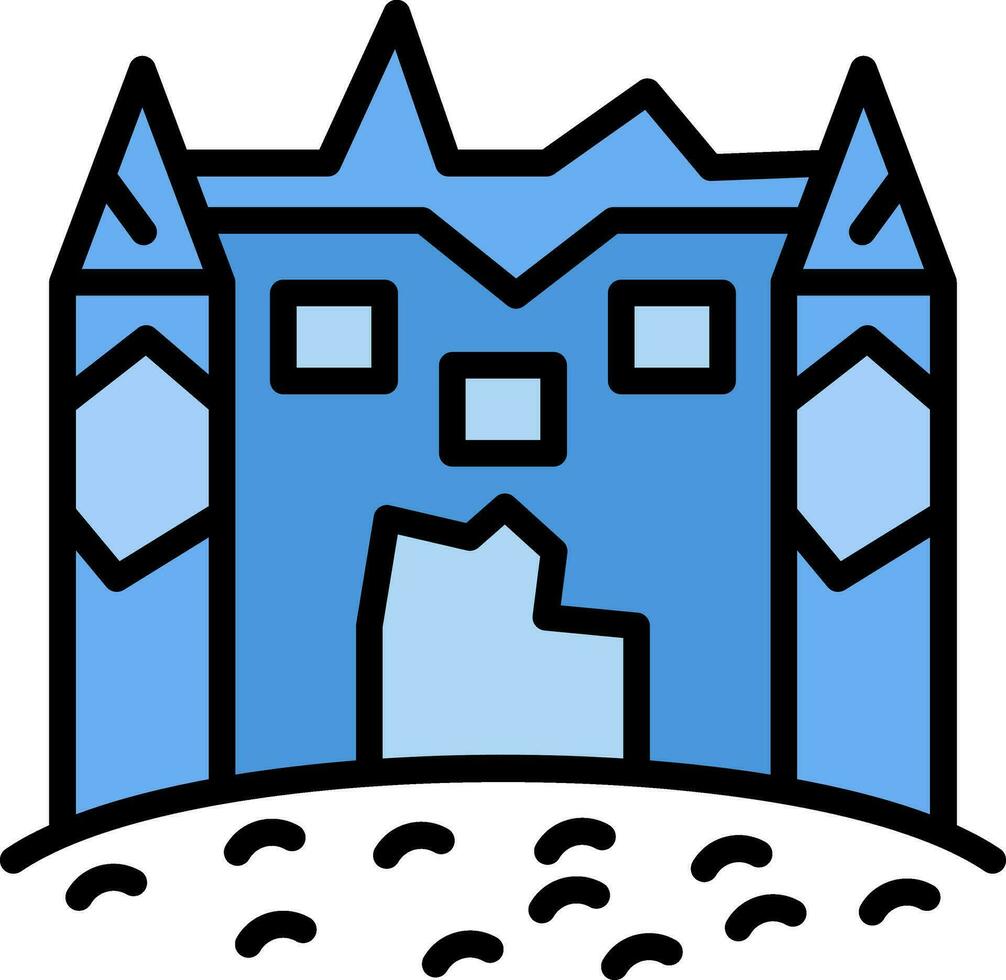 la glace Château vecteur icône conception