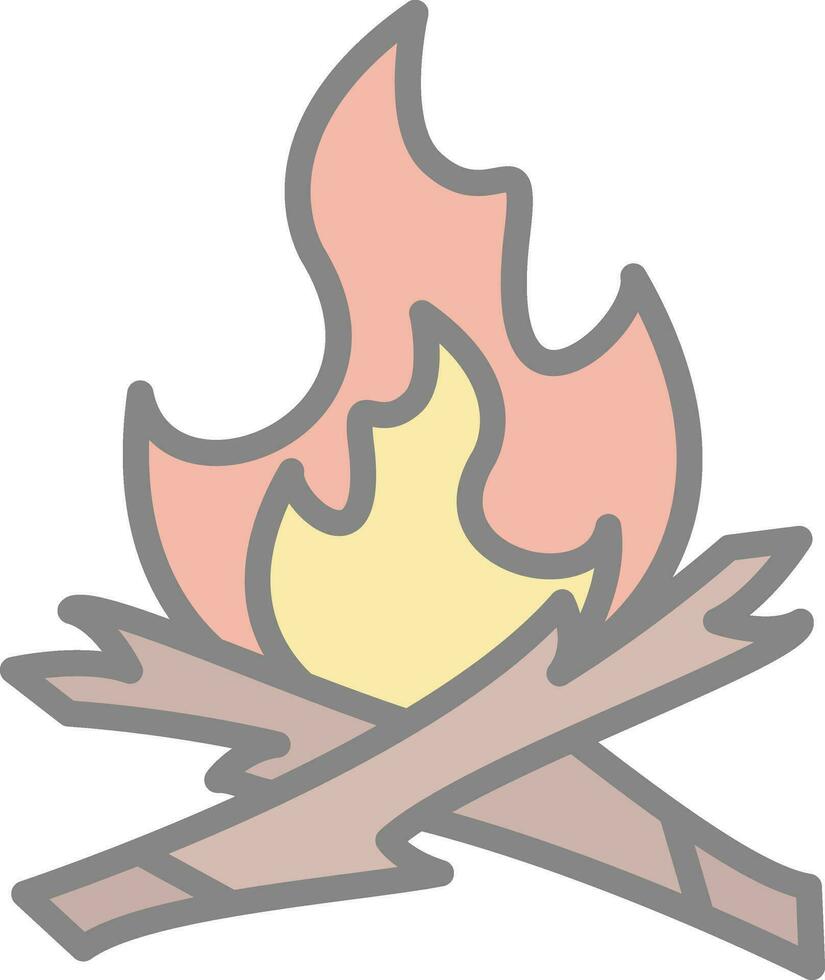 conception d'icône de vecteur de feu de joie