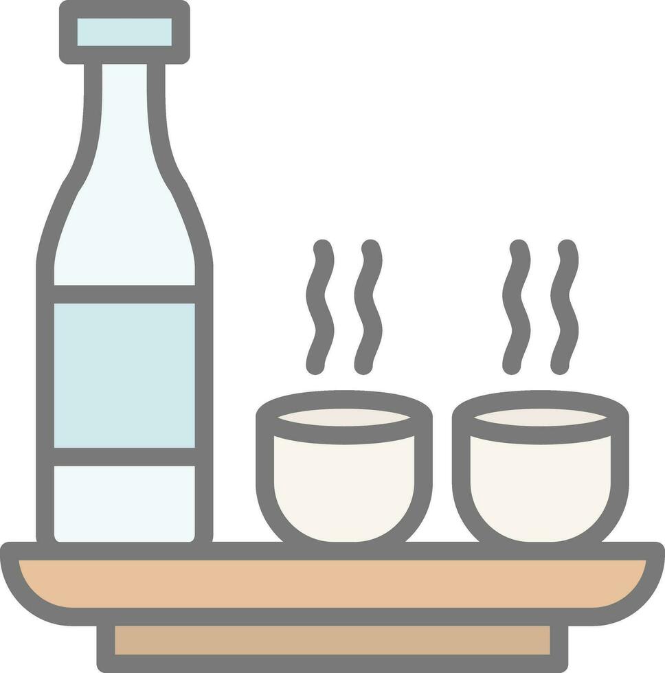 conception d'icône de vecteur de saké