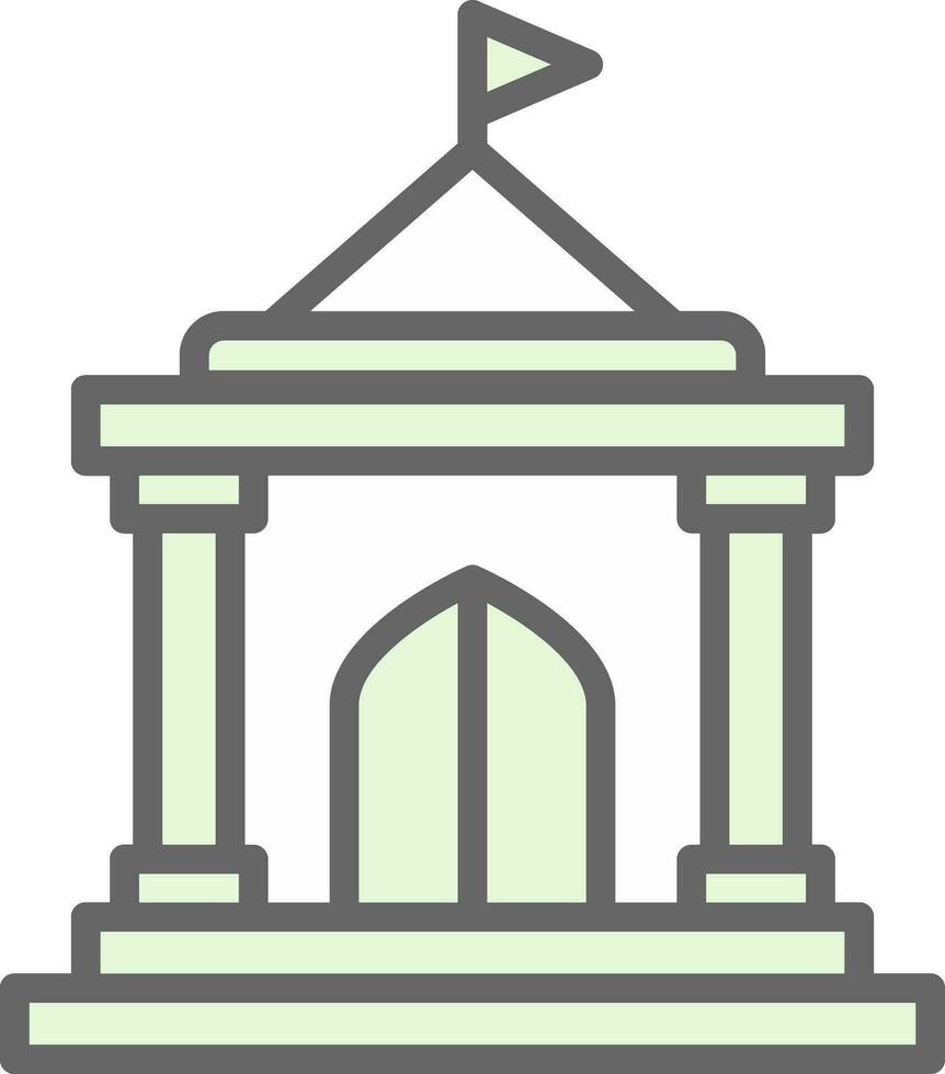 conception d'icône de vecteur de temple