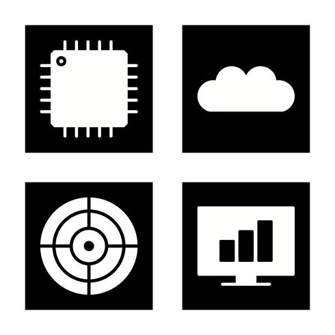 Ensemble d&#39;icônes d&#39;optimisation de moteur de recherche vecteur référencement