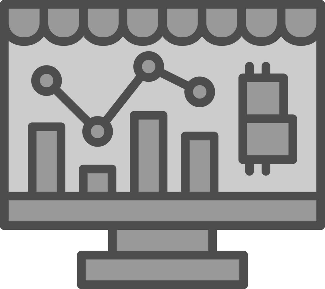 marché une analyse vecteur icône conception