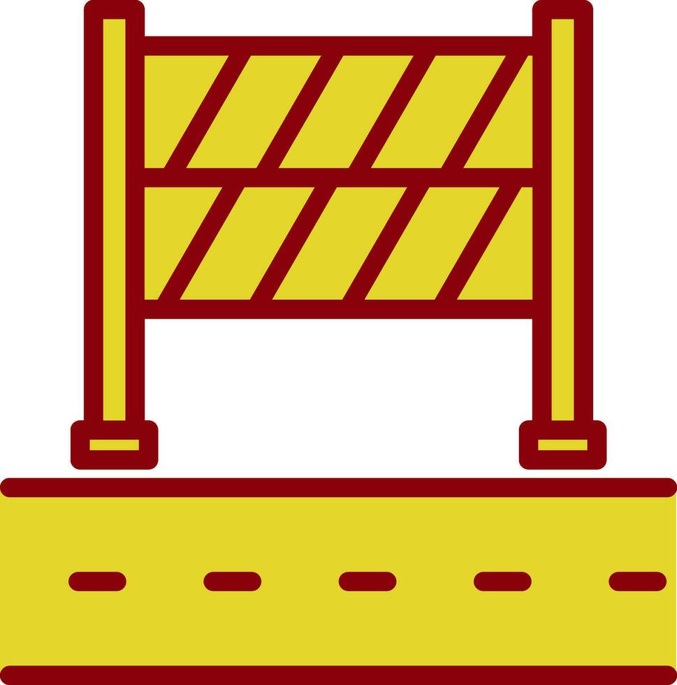 conception d'icône de vecteur de barrage routier