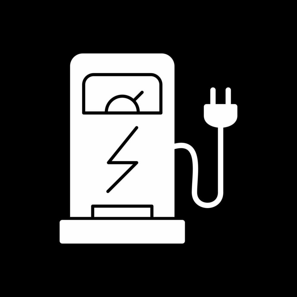 conception d'icône de vecteur de station de charge