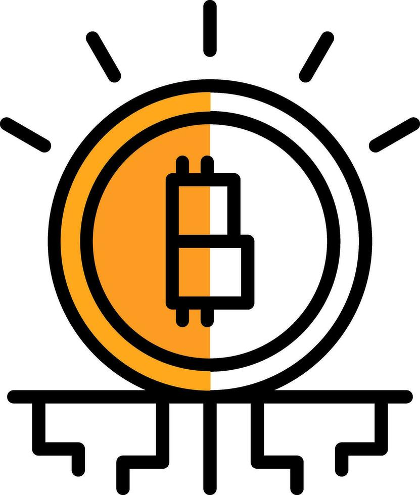 bitcoin chiffrement vecteur icône conception