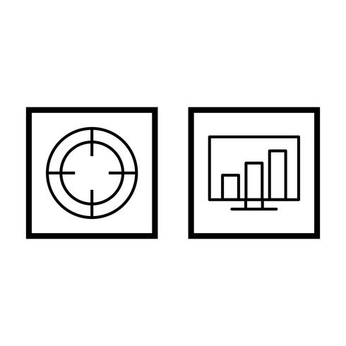 Ensemble d&#39;icônes d&#39;optimisation de moteur de recherche vecteur référencement