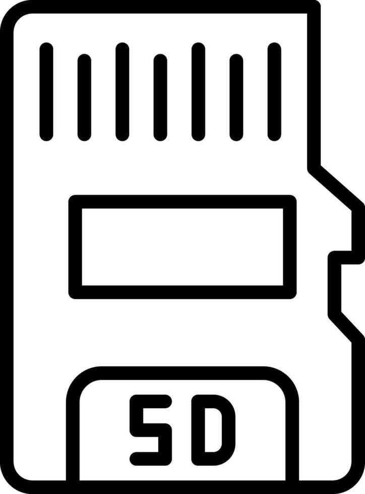 conception d'icône de vecteur de carte sd