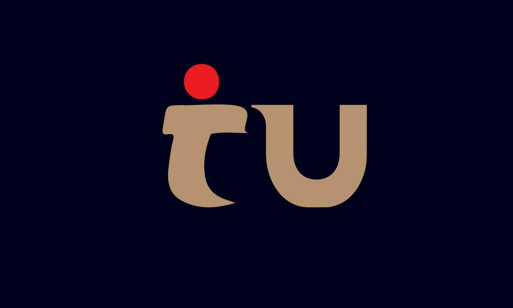 Utah, tu, t, u abstrait initiale des lettres logo vecteur