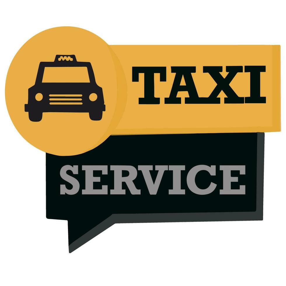 signe Taxi un service Jaune autocollant badge vecteur