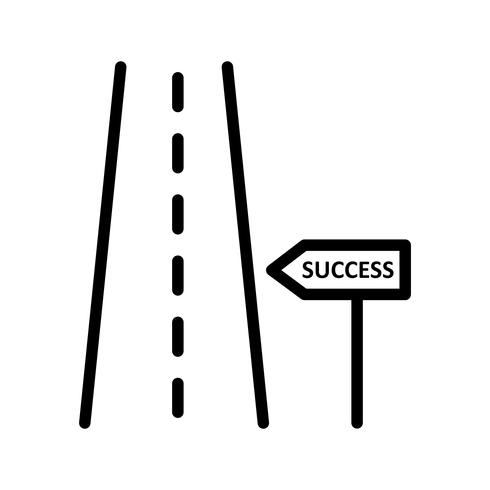 Route du succès Vector Icon