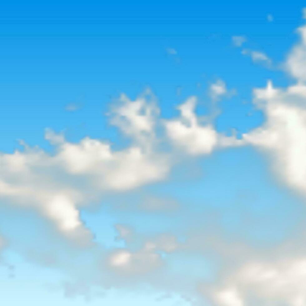 fond naturel avec nuage sur ciel bleu. nuage réaliste sur fond bleu. illustration vectorielle vecteur